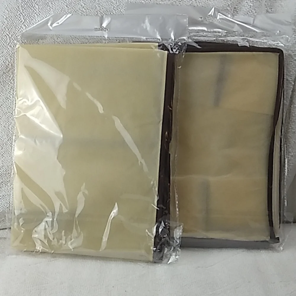 1 Small & Medium Fabric zipped storage bag in Cream & Brown Stackable &